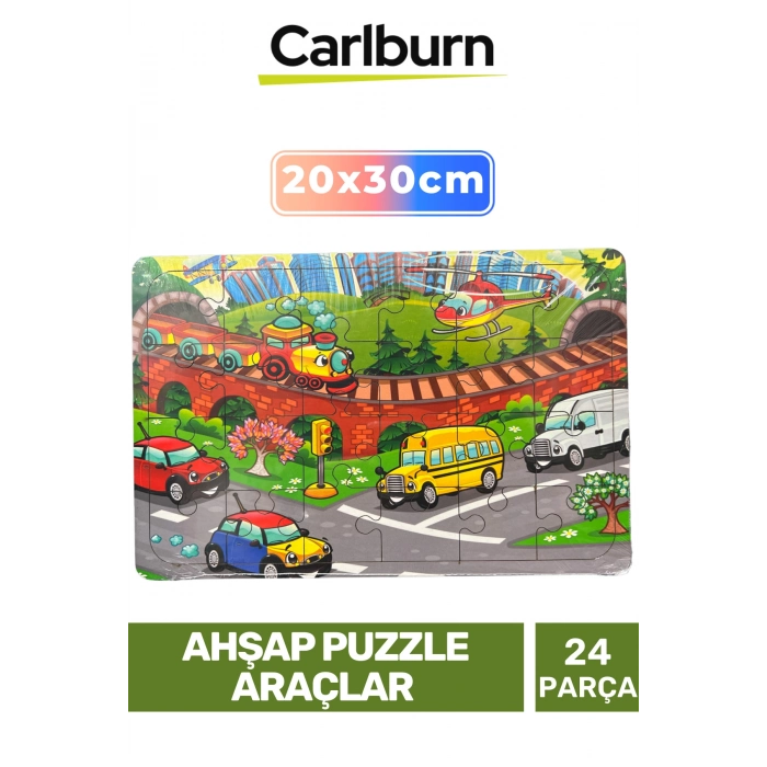 Özel Seri Eğitici Zeka Geliştirici Öğretici El Göz Koordinasyonu Ahşap Puzzle Araçlar - 24 Parça