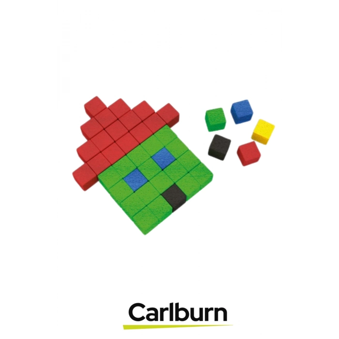 Özel Seri Eğitici Zeka Geliştirici Öğretici El Göz Koordinasyonu Ahşap Birim Küpleri - 100 Parça