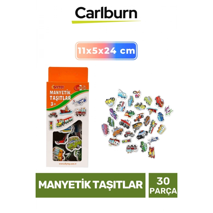 Özel Üretim Eğitici Zeka Geliştirici Öğretici El Göz Koordinasyonu Manyetik Taşıtlar- 30 Parça