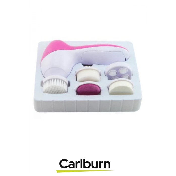 Özel Üretim 5 in 1 Başlıklı Pilli Yüz Temizleme Cilt Bakımı Siyah Nokta Masaj Peeling Fırça seti