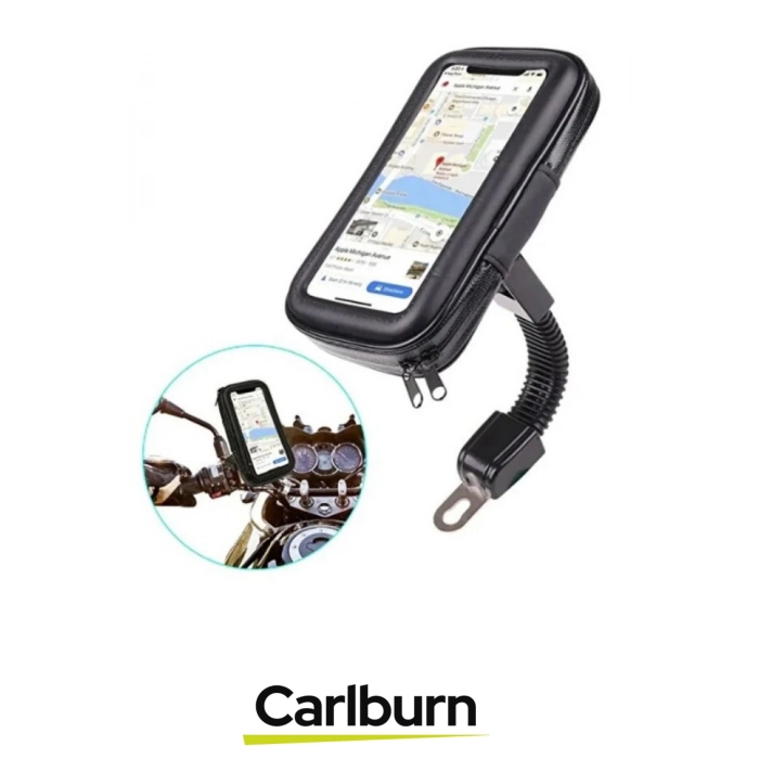 Özel Üretim Şeffaf Ön Yüzeyli Hafif 360 Derece Dönebilen Su Geçirmez Motosiklet Telefon Tutucu