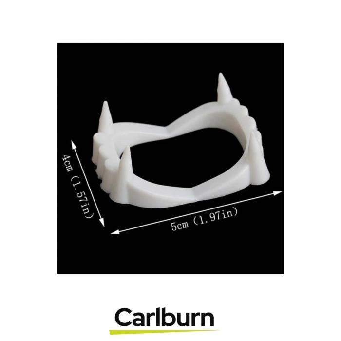 Özel Üretim Kostüm Parti Halloween Cadılar Bayramı Esnek Beyaz Renk Çift Damak Takma Vampir Dişi