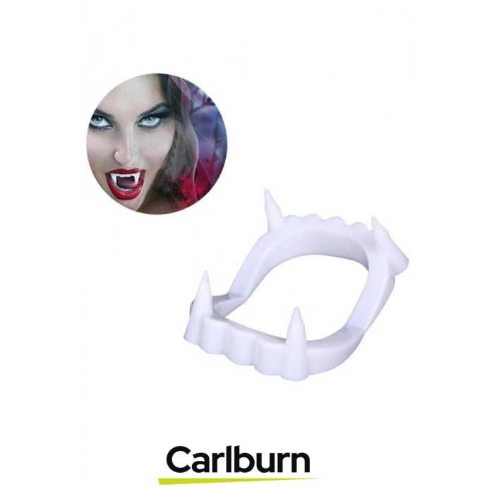 Özel Üretim Kostüm Parti Halloween Cadılar Bayramı Esnek Beyaz Renk Çift Damak Takma Vampir Dişi