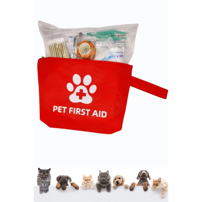 Premium Kamp Seyahat Günlük Dolaşım Piknik Evcil Hayvan Kedi Köpek İlk Yardım Seti Çantası