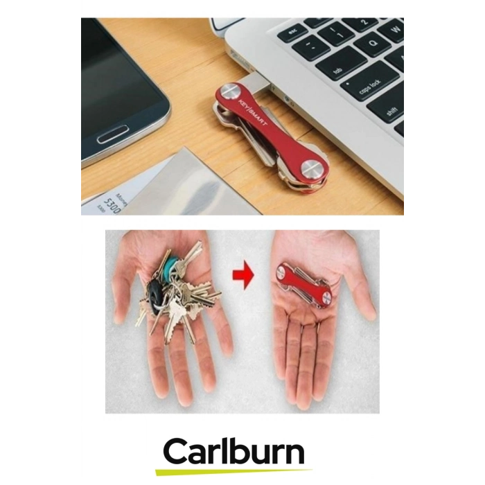 Premium 8.8 cm Ses Çıkarmayan Vidalı Sistemli Hafif Alüminyum Pratik Akıllı Anahtarlık Düzenleyici