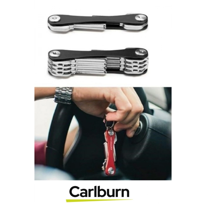 Premium 8.8 cm Ses Çıkarmayan Vidalı Sistemli Hafif Alüminyum Pratik Akıllı Anahtarlık Düzenleyici