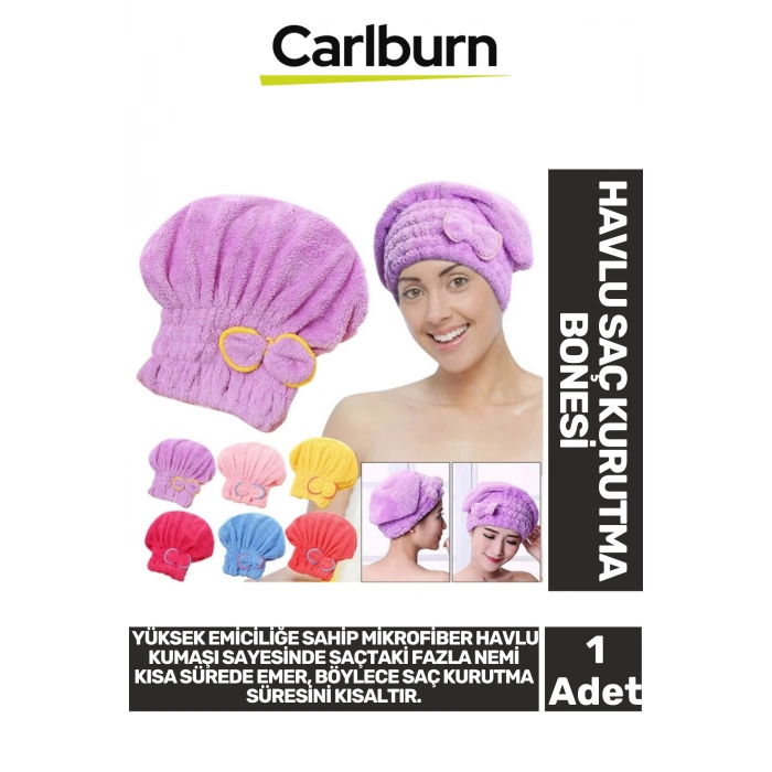Özel Üretim Yumuşak Hızlı Kuruma Sağlayan Yüksek Emici Mikrofiber Havlu Saç Kurutma Bonesi 30x25x16