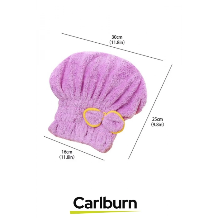 Özel Üretim Yumuşak Hızlı Kuruma Sağlayan Yüksek Emici Mikrofiber Havlu Saç Kurutma Bonesi 30x25x16