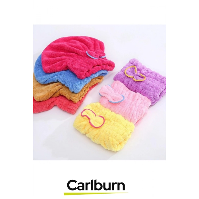 Özel Üretim Yumuşak Hızlı Kuruma Sağlayan Yüksek Emici Mikrofiber Havlu Saç Kurutma Bonesi 30x25x16