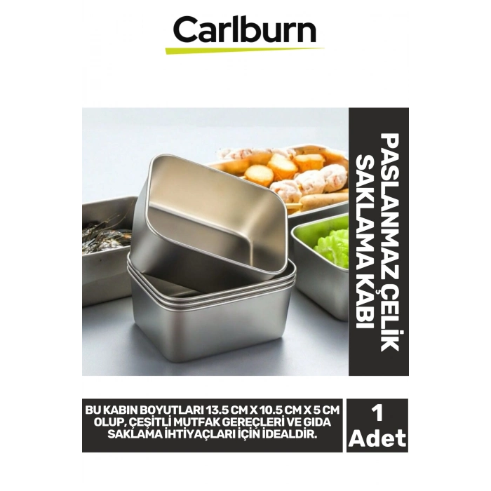 Premium Gıda Güvenliği Sertifikalı Koku Yapmayan Kolay Temizlenir Şık Paslanmaz Çelik Saklama Kabı