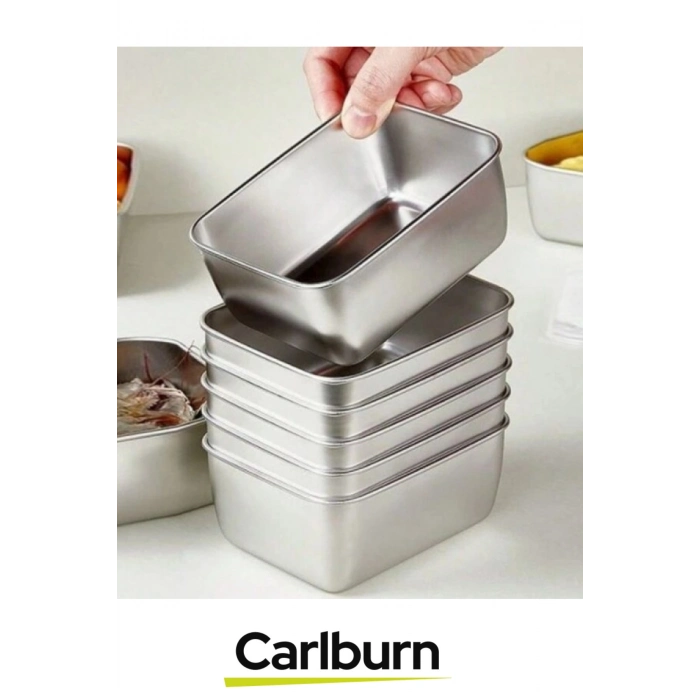 Premium Gıda Güvenliği Sertifikalı Koku Yapmayan Kolay Temizlenir Şık Paslanmaz Çelik Saklama Kabı