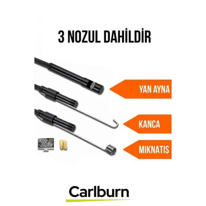 Özel Üretim Esnek Kablo Yüksek Çözünürlük Dayanıklı Bilgisayar Telefon Tablet 10 Metre Yılan Kamera