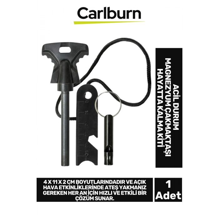 Premium Yüksek Kıvılcımlı Acil Durum Deprem Kamp Magnezyum Çakmaktaşı Hayatta Kalma Kiti