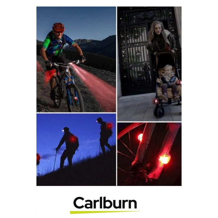 Özel Üretim 3 Fonksiyonlu Su Geçirmez Pilli Bisiklet Motor Motorsiklet Feneri Seti İkaz Işığı