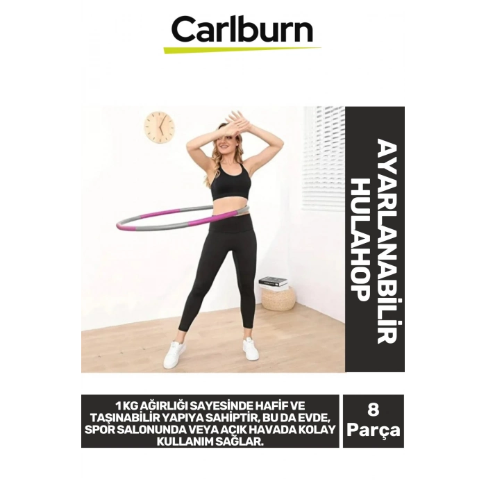 Özel Üretim 72-95 Cm Taşınabilir Ayarlanabilir Kalori Vücut Spor 8 Parçalı Ayarlanabilir Hulahop