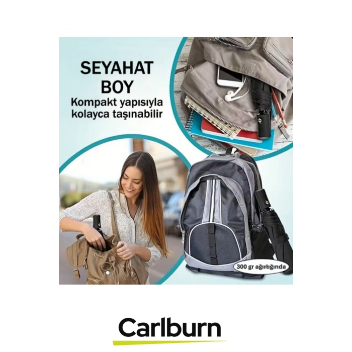 Premium Su Geçirmez Rüzgara Dayanıklı Koruma 8 Telli Kılıflı Otomatik Kompakt Yağmur Şemsiye