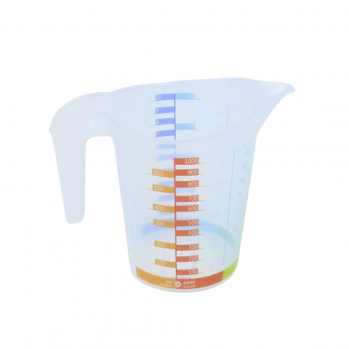 #ÖlçüKabı Sağlığa Dost Plastik Dayanıklı 1 Litre Hassas Çoklu Ölçüm Pratik Özel Ölçü Kabı