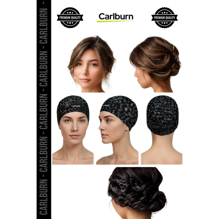 #Bone Uzun Saç Kaymaz Su Geçirmez Sızdırmaz Yüzücü Havuz Deniz Bonesi Elastik Bez Yüzme Şapkası