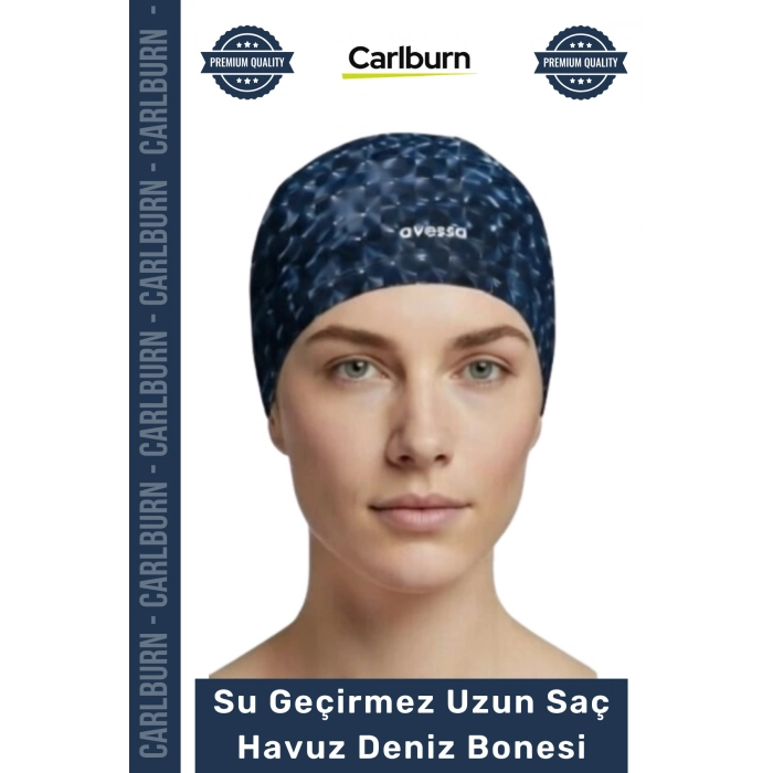 #Bone Uzun Saç Kaymaz Su Geçirmez Sızdırmaz Yüzücü Havuz Deniz Bonesi Elastik Bez Yüzme Şapkası