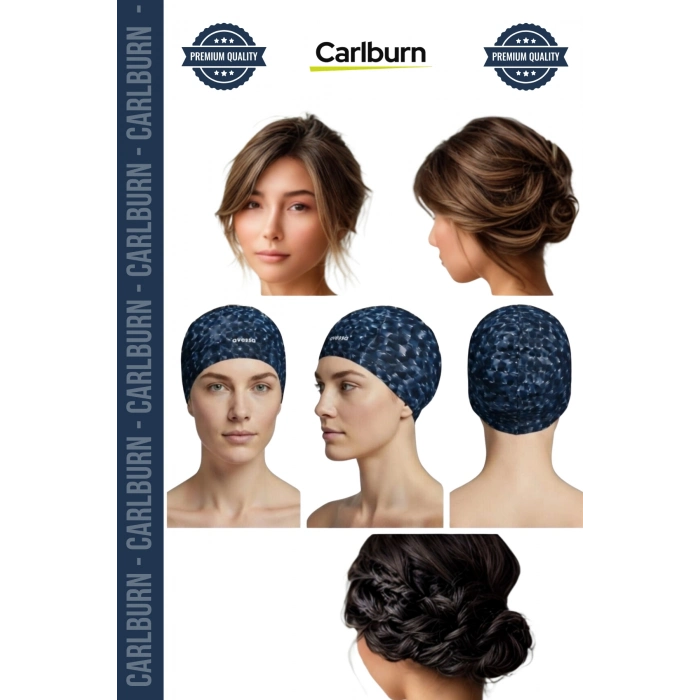 #Bone Uzun Saç Kaymaz Su Geçirmez Sızdırmaz Yüzücü Havuz Deniz Bonesi Elastik Bez Yüzme Şapkası