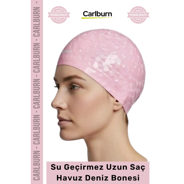 #Bone Uzun Saç Kaymaz Su Geçirmez Sızdırmaz Yüzücü Havuz Deniz Bonesi Elastik Bez Yüzme Şapkası