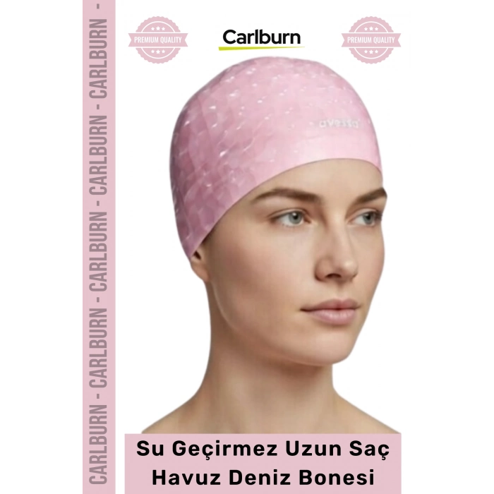 #Bone Uzun Saç Kaymaz Su Geçirmez Sızdırmaz Yüzücü Havuz Deniz Bonesi Elastik Bez Yüzme Şapkası