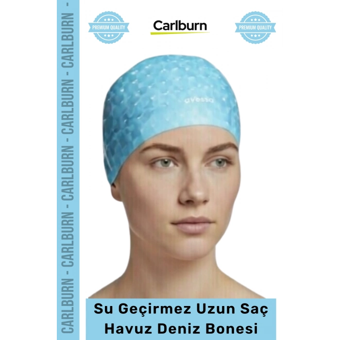 #Bone Uzun Saç Kaymaz Su Geçirmez Sızdırmaz Yüzücü Havuz Deniz Bonesi Elastik Bez Yüzme Şapkası