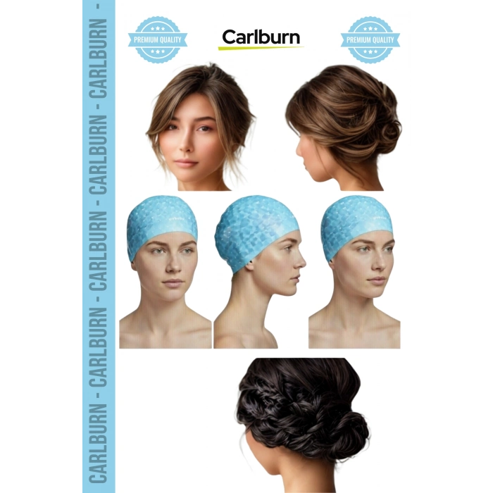 #Bone Uzun Saç Kaymaz Su Geçirmez Sızdırmaz Yüzücü Havuz Deniz Bonesi Elastik Bez Yüzme Şapkası