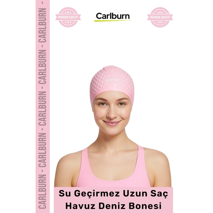 #Bone Kaymaz Su Geçirmez Sızdırmaz Silikon Yüzücü Elastik Yüzme Şapkası Havuz Deniz Uzun Saç Bonesi