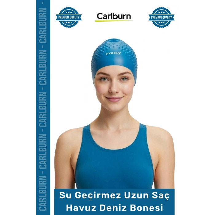 #Bone Kaymaz Su Geçirmez Sızdırmaz Silikon Yüzücü Elastik Yüzme Şapkası Havuz Deniz Uzun Saç Bonesi