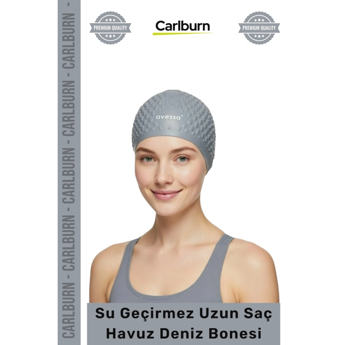 #Bone Kaymaz Su Geçirmez Sızdırmaz Silikon Yüzücü Elastik Yüzme Şapkası Havuz Deniz Uzun Saç Bonesi