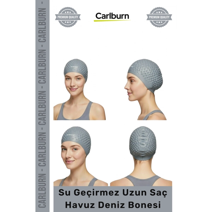 #Bone Kaymaz Su Geçirmez Sızdırmaz Silikon Yüzücü Elastik Yüzme Şapkası Havuz Deniz Uzun Saç Bonesi