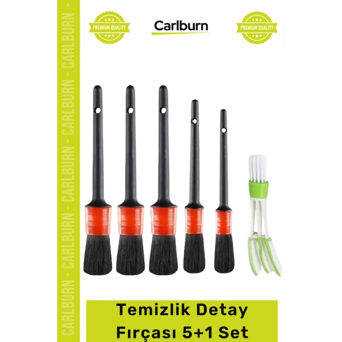 #DetayFırçası Farklı Boy Islak Kuru Otomobil Oto Araç Araba Klima Temizlik Detay Fırçası 5+1 Set