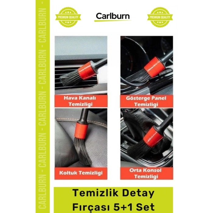 #DetayFırçası Farklı Boy Islak Kuru Otomobil Oto Araç Araba Klima Temizlik Detay Fırçası 5+1 Set