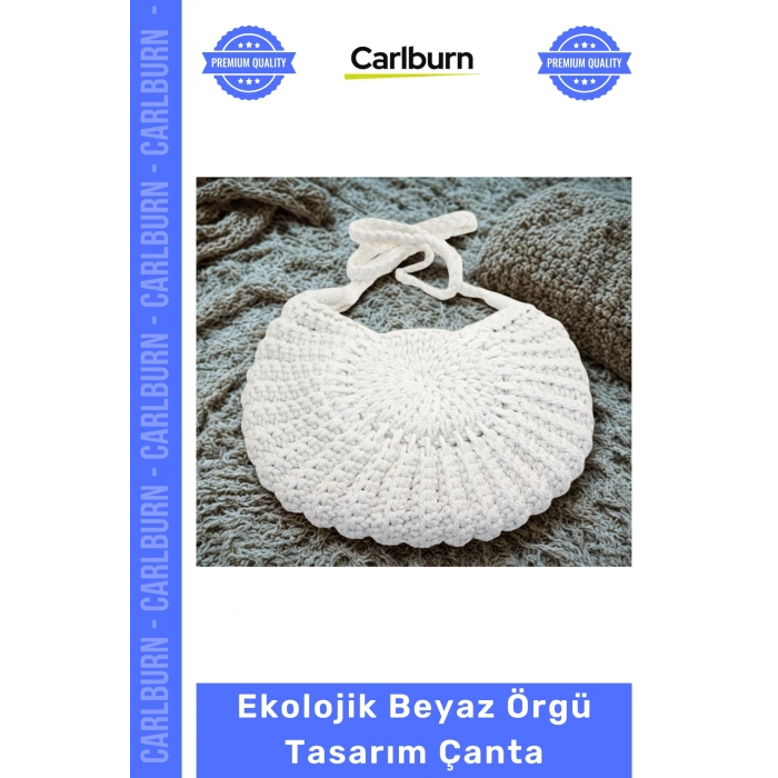 #Çanta Ekolojik Beyaz Örgü Tasarımı Moda Rahatlık Sağlayan Hafif Günlük Kullanım Çanta