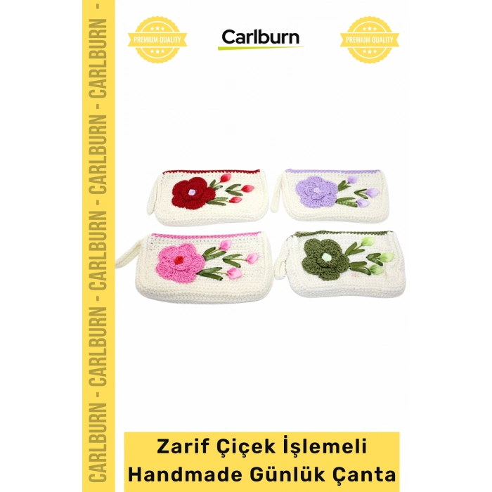 #Çanta Cüzdan Model Örgü Zarif Çiçek İşlemeli Dayanıklı İşlevsel Şık Aksesuar Modern Günlük Çanta