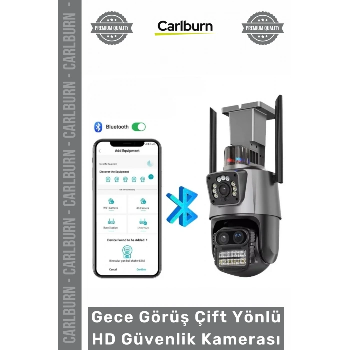 #Kamera 3 Lens Wi Fi Gelişmiş IP66 Dış Ortam Gece Görüş Çift Yönlü İletişim HD Güvenlik Kamerası