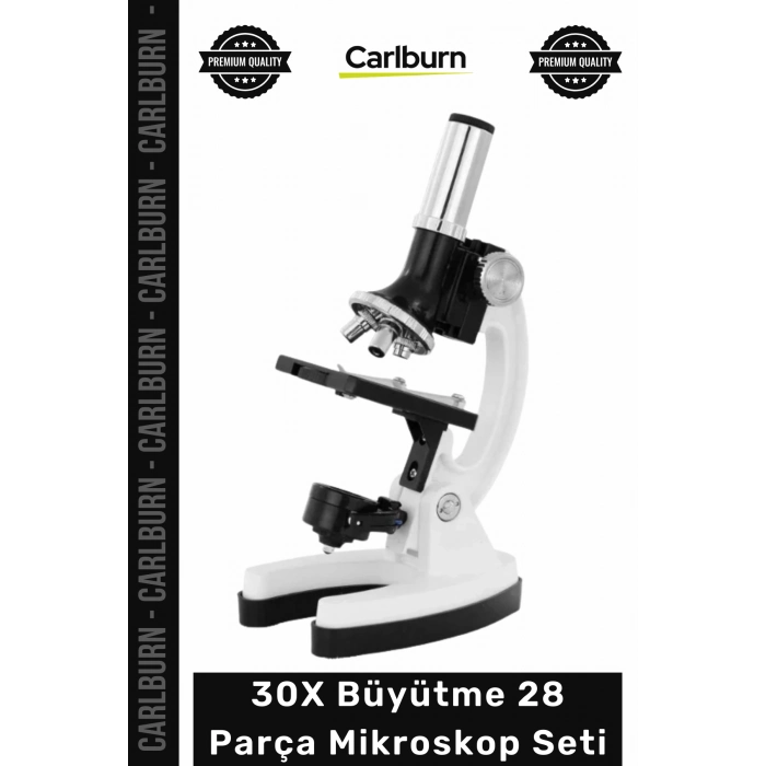 #MikroskopSeti Bilimsel Keşif Eğitici 30X Büyütme Taşınabilir LED Aydınlatma 28 Parça Mikroskop Seti