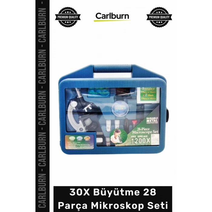 #MikroskopSeti Bilimsel Keşif Eğitici 30X Büyütme Taşınabilir LED Aydınlatma 28 Parça Mikroskop Seti