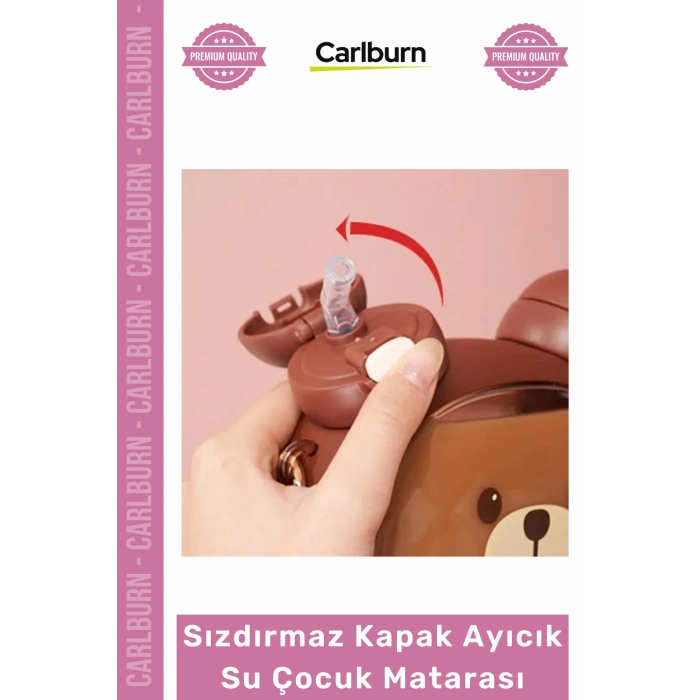 #Matara Minik Eller Okul Park Seyahat BPA Free Sızdırmaz Kapak Çocuk Matara Ayıcık Su Matarası