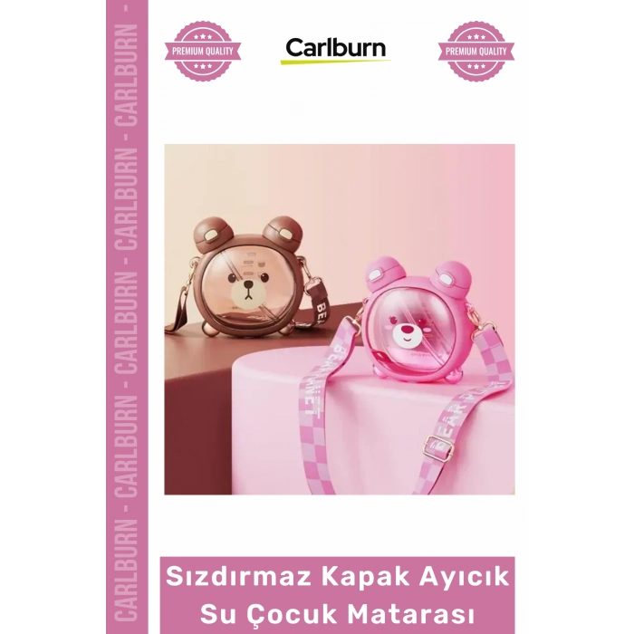 #Matara Minik Eller Okul Park Seyahat BPA Free Sızdırmaz Kapak Çocuk Matara Ayıcık Su Matarası