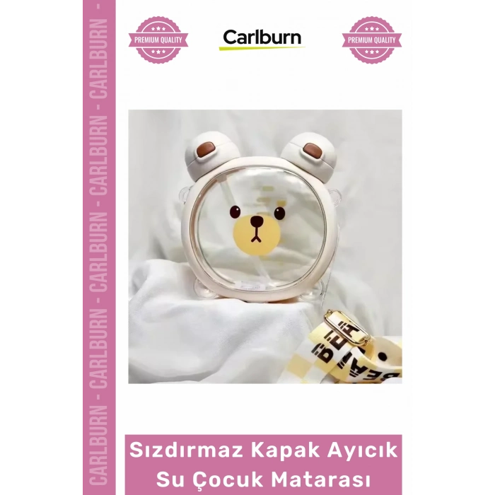 #Matara Minik Eller Okul Park Seyahat BPA Free Sızdırmaz Kapak Çocuk Matara Ayıcık Su Matarası