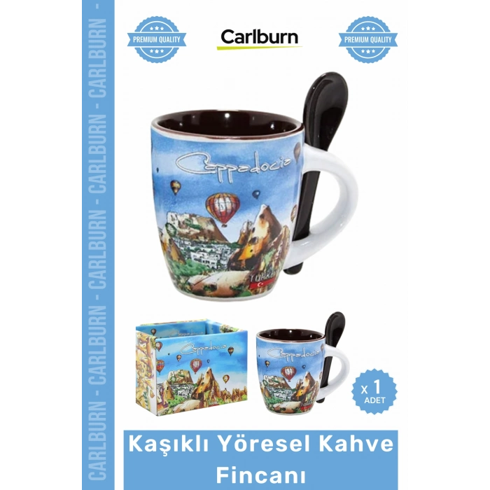 #KahveFincanı Geleneksel Motifli Estetik Porselen Türk Sunum Kaşıklı Yöresel Kahve Fincanı Tekli