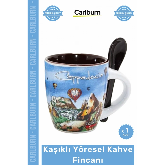 #KahveFincanı Geleneksel Motifli Estetik Porselen Türk Sunum Kaşıklı Yöresel Kahve Fincanı Tekli