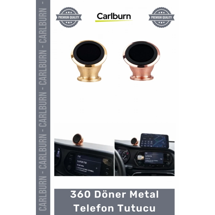 #OtoAksesuar Güçlü Mıknatıslı Otomobil Araba Eşya 360 Döner Metal Torpidoya Yapışkan Telefon Tutucu