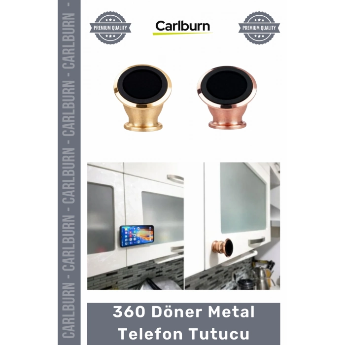 #OtoAksesuar Güçlü Mıknatıslı Otomobil Araba Eşya 360 Döner Metal Torpidoya Yapışkan Telefon Tutucu