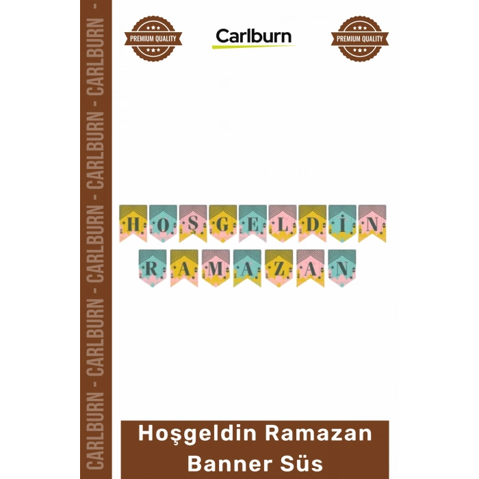 #Ramazan Ay Süs Dekorasyon Ev Ofis İftar Asım Ramazan Renkli Banner Süs - Hoşgeldin Ramazan