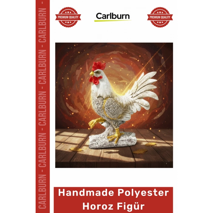 #Figür El İşçiliği Handmade Dokulu Dayanıklı Rustik Ofis Ev Dekor Özel Tasarım Polyester Horoz Figür