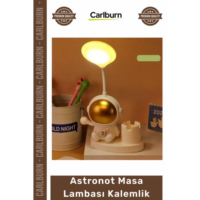 #Kalemlik Çocuk Odası Çalışma Masası Aydınlatma Düzen Kalemlik Astronot Masa Lambası Kalemlik