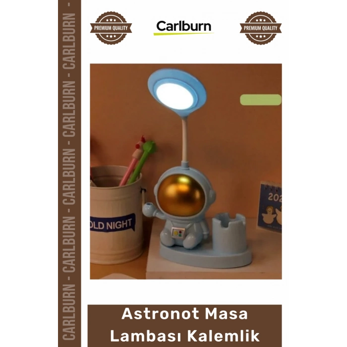 #Kalemlik Çocuk Odası Çalışma Masası Aydınlatma Düzen Kalemlik Astronot Masa Lambası Kalemlik